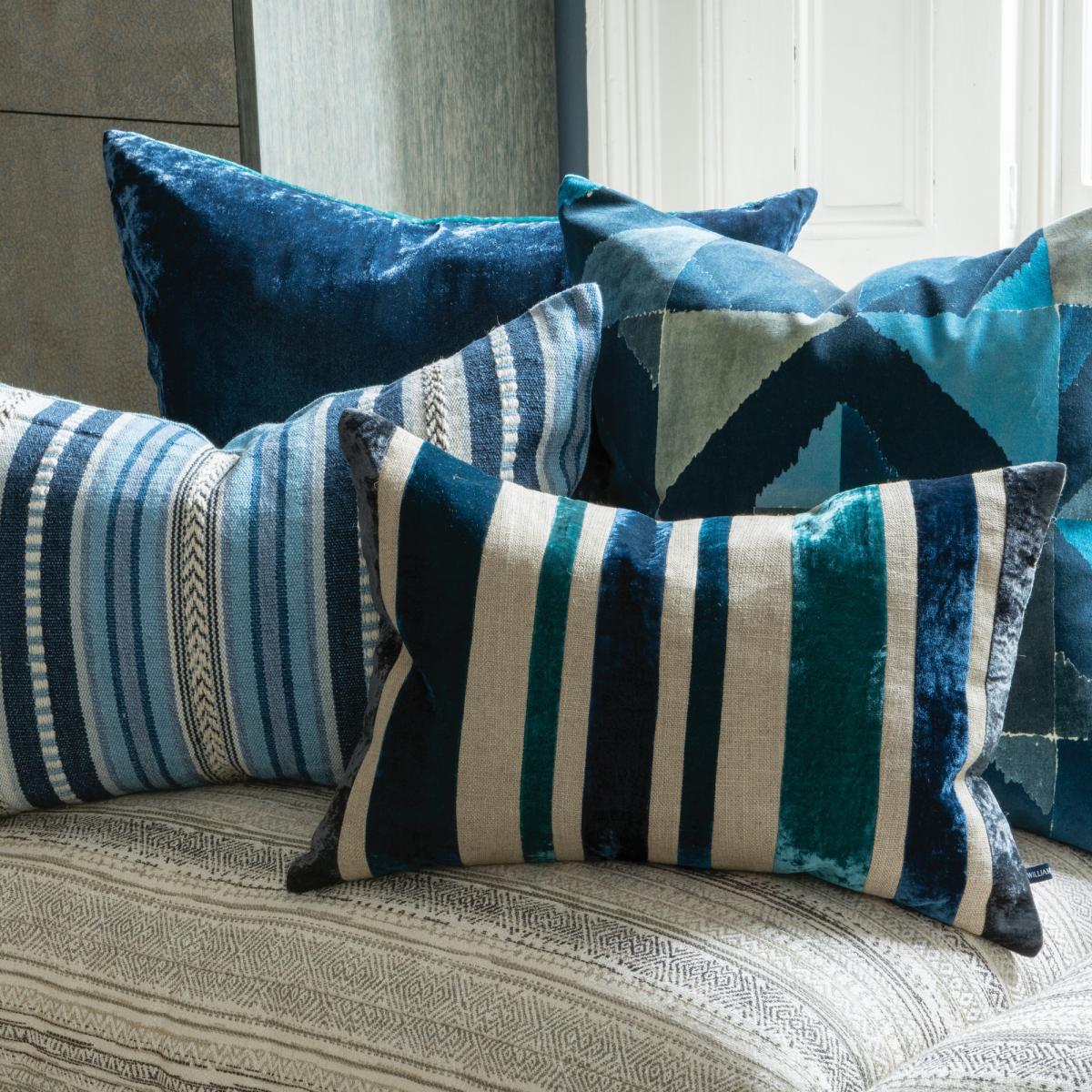 Molino Cushion by William Yeoward in Indigo Blue60x60cm – image 2