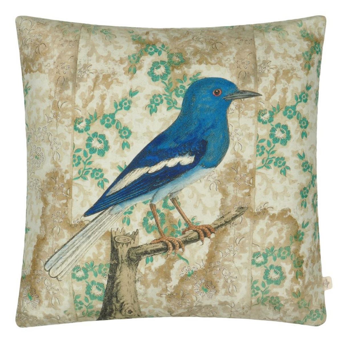 Wallpaper Birds Cushion in Sepia Blue by John Derian 50x50cm – image 2