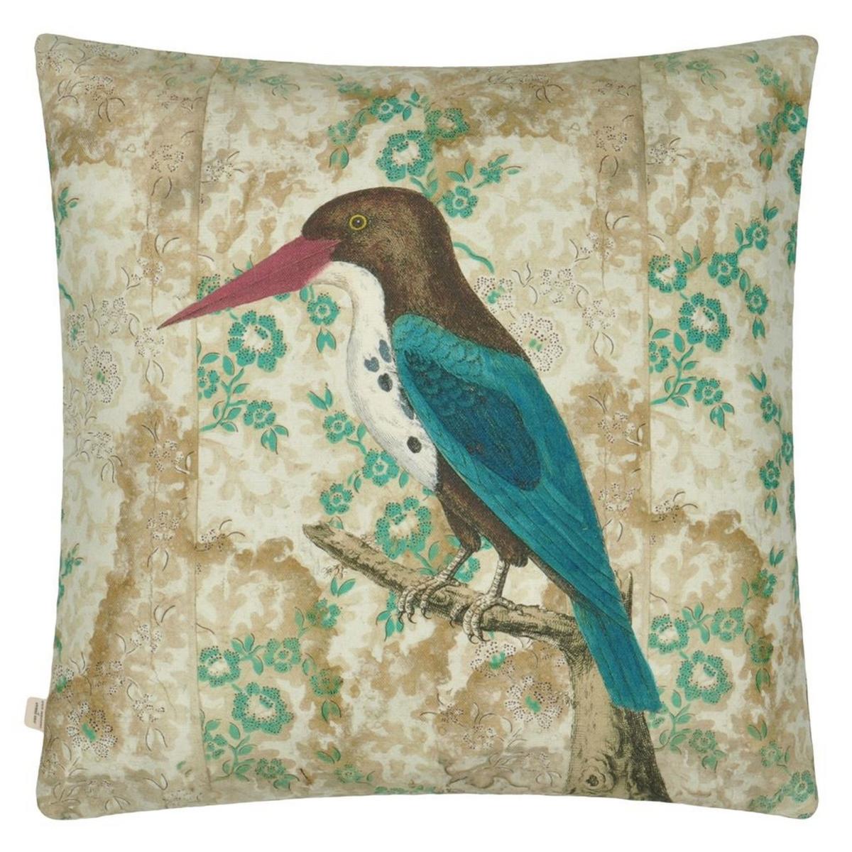 Wallpaper Birds Cushion in Sepia Blue by John Derian 50x50cm – image 3