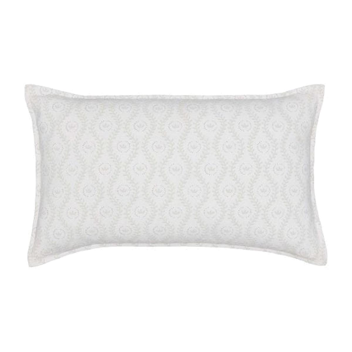 Della Trellis Cushion By Murmur in Cloud Grey