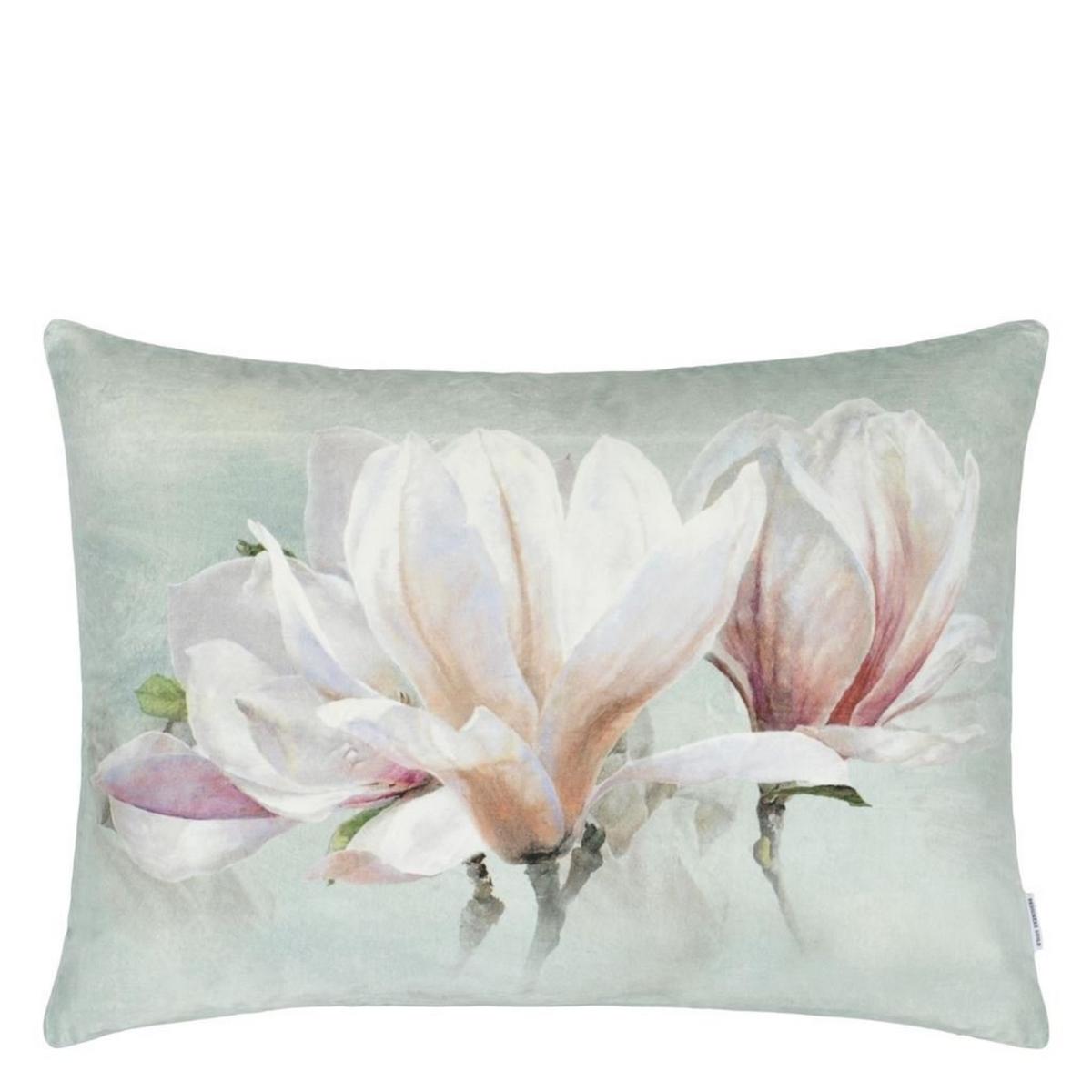 Designers Guild Yulan Floral Cushion in Magnolia Grey – image 2