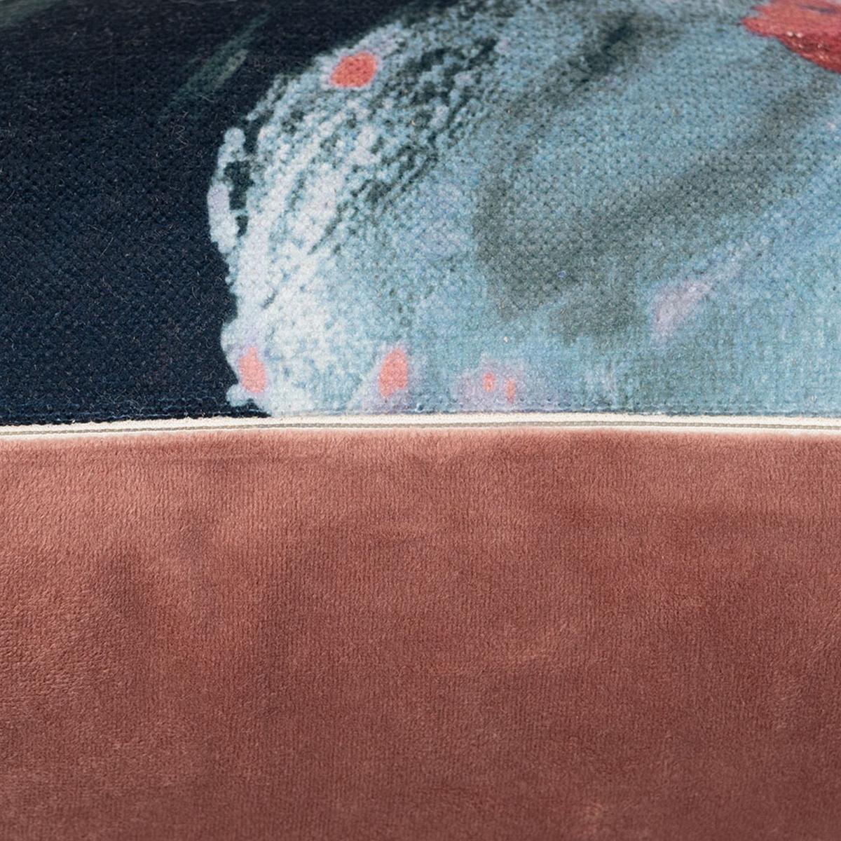 Jager Abstract Printed Cushion in Navy Pink45x45cm – image 3