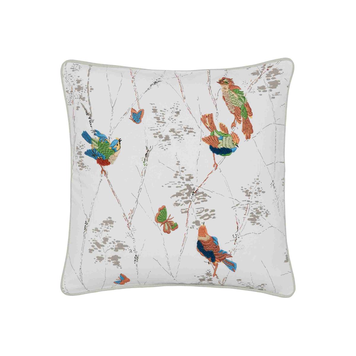 Aviary Cotton Cushion by Laura Ashley in Natural 40x40cm