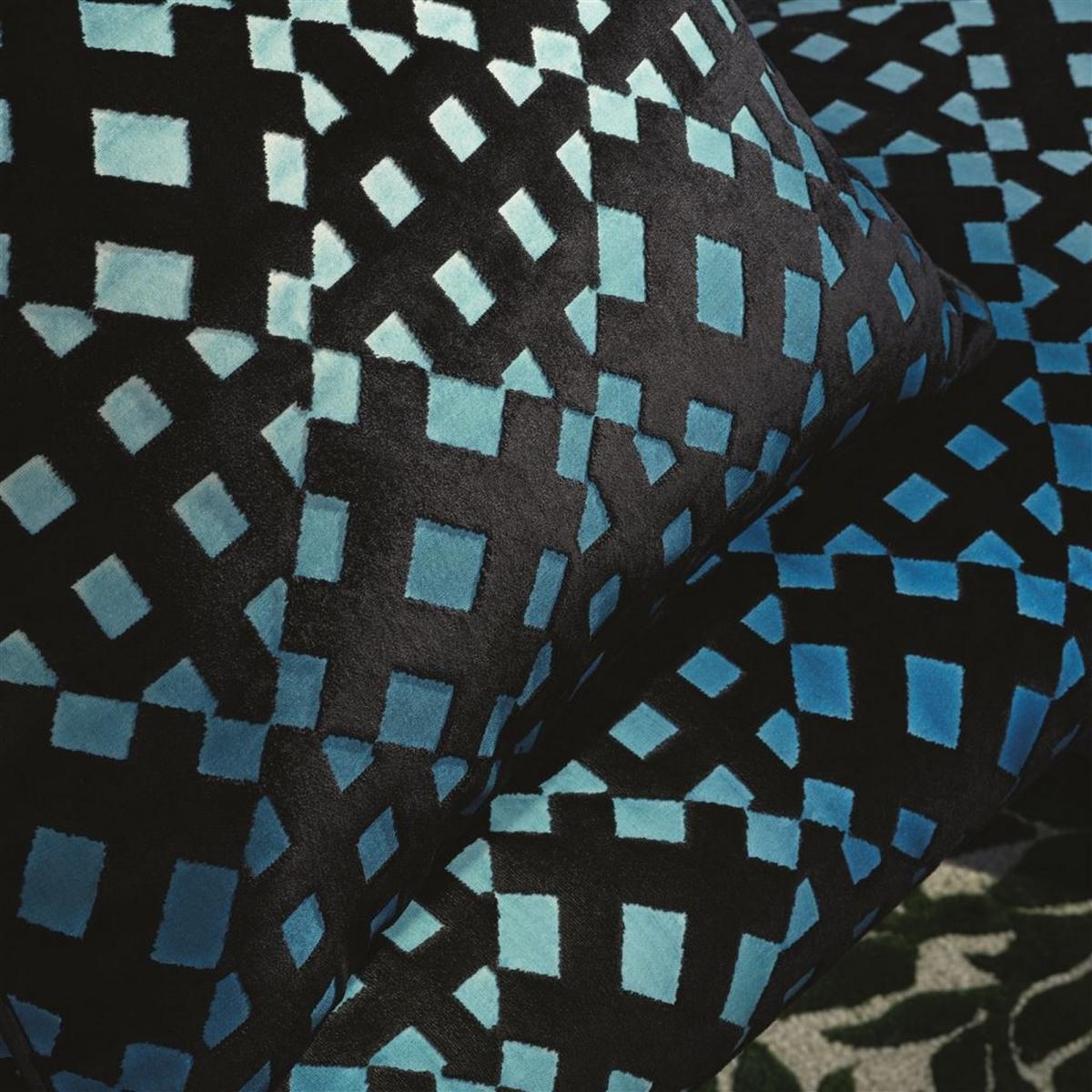 Soft L Aveu Geometric Cushion By Christian Lacroix in Ruisseau Blue – image 2