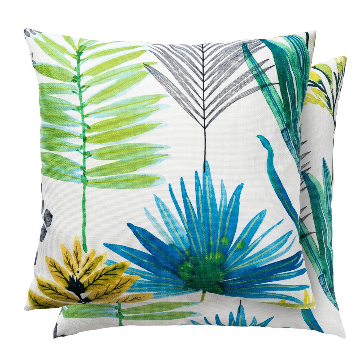Yasuni Botanical Indoor Outdoor Cushion By Harlequin in Emerald Green – image 2