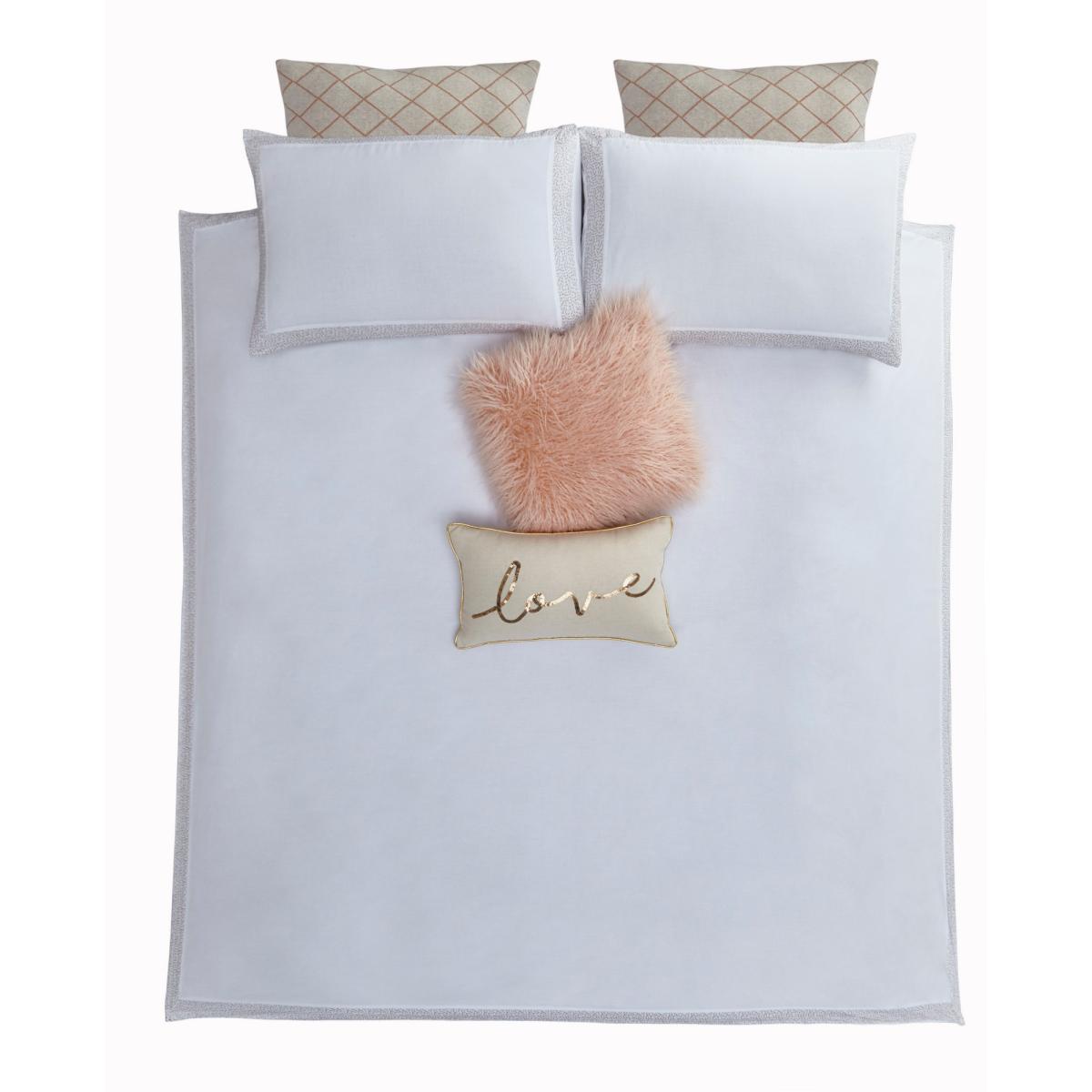 Diamond Knit Cotton Cushion By Tess Daly in Rose Gold&nbsp;50x40cm – image 3