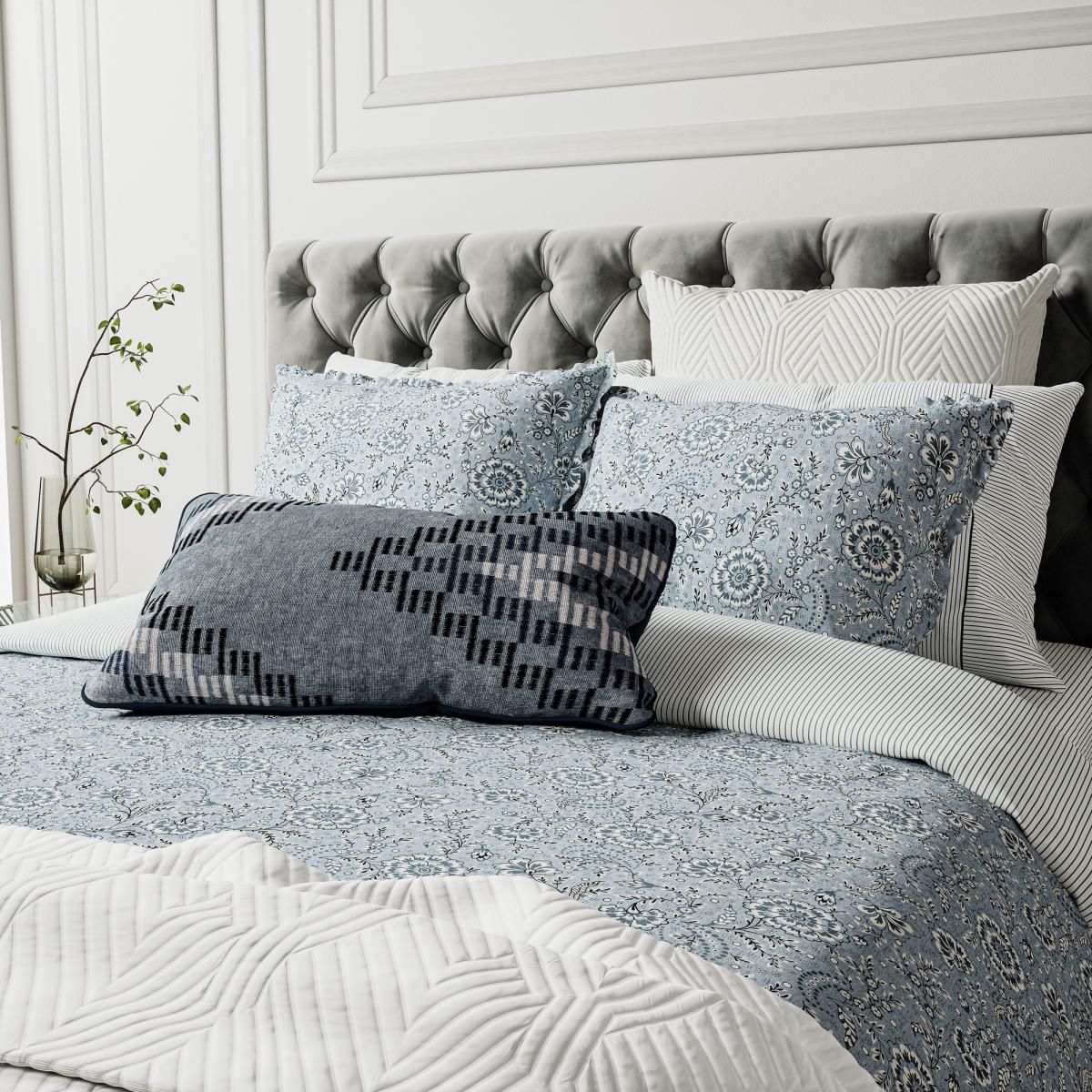 Azora Quilted Pillow Sham by Bedeck of Belfast in White&nbsp;65x65cm – image 2