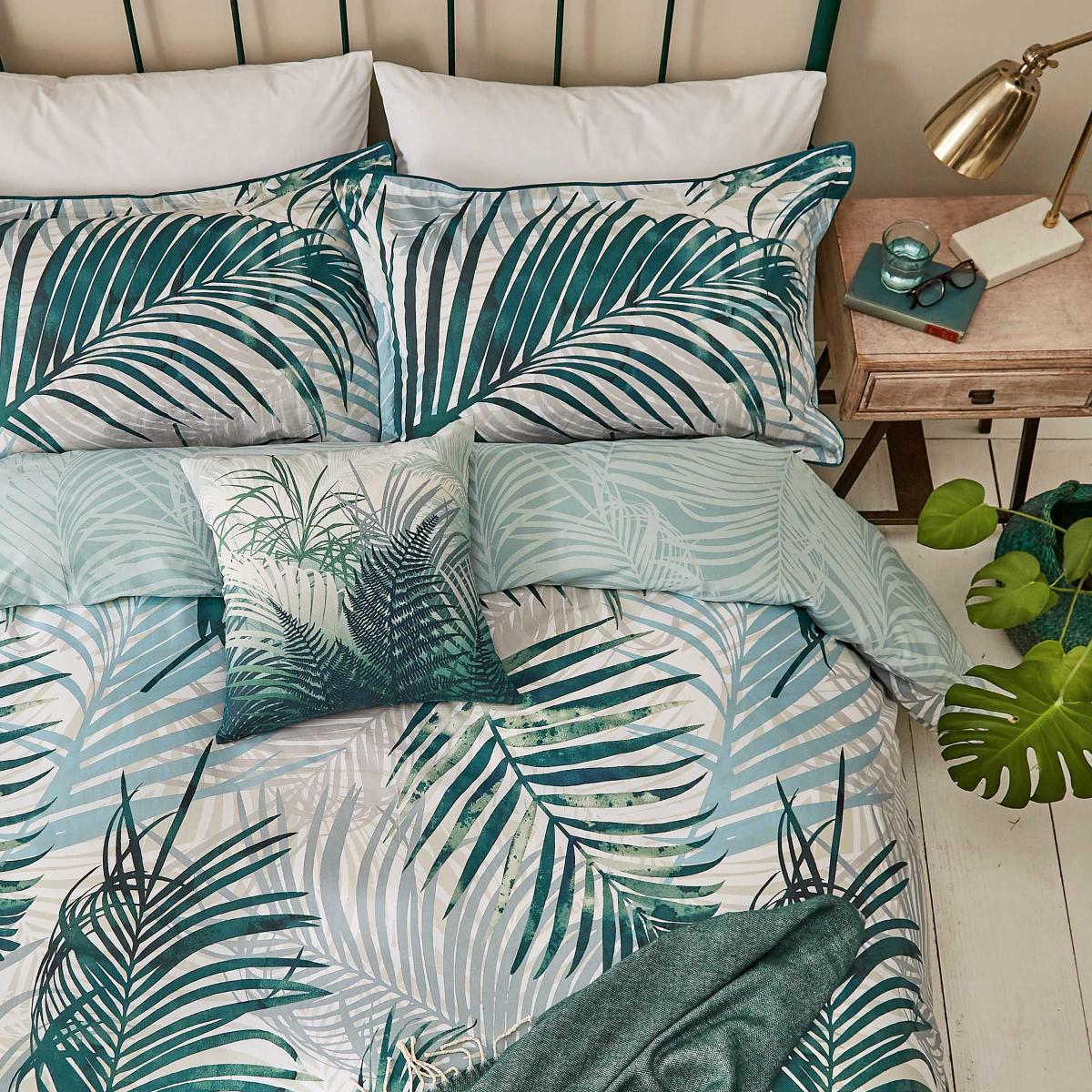 Palm Leaf Cushion by Clarissa Hulse in Forest Green – image 2