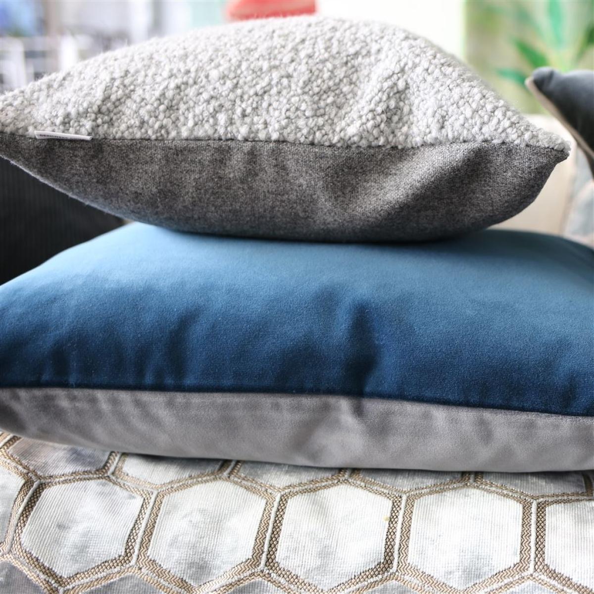 Cormo Faux Fur Cushion By Designers Guild in Zinc Grey – image 2