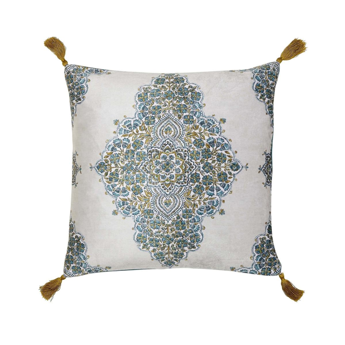 Andhara Designer Cushion By Sanderson in Teal Cream – image 2