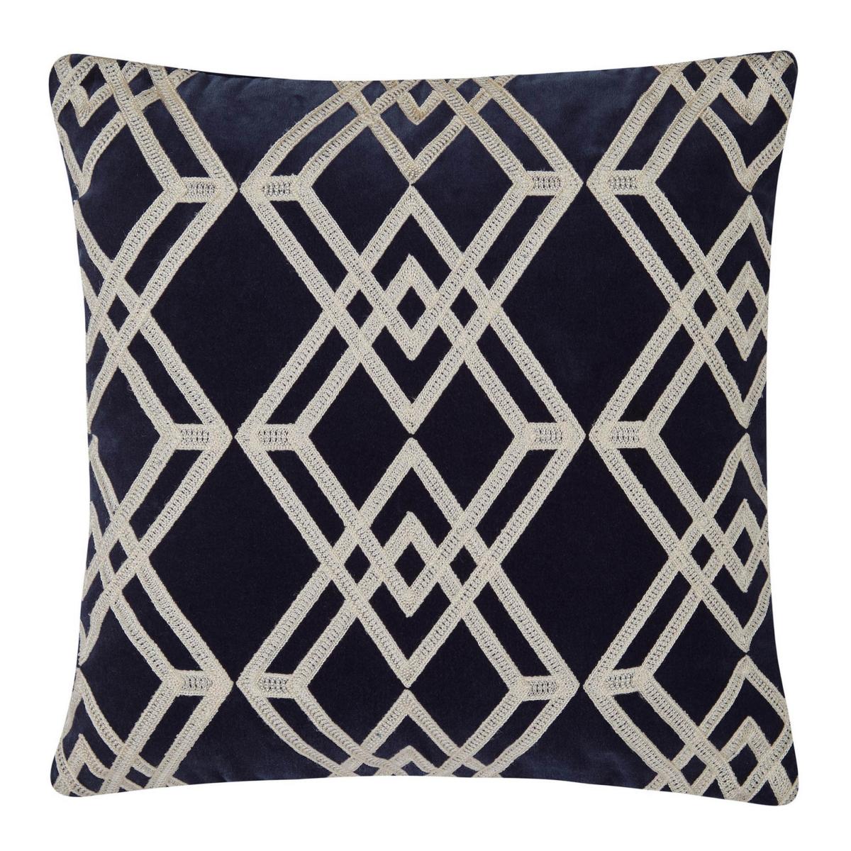 Maddison Geometric Cushion by Laura Ashley in Midnight Blue 45x45cm – image 2