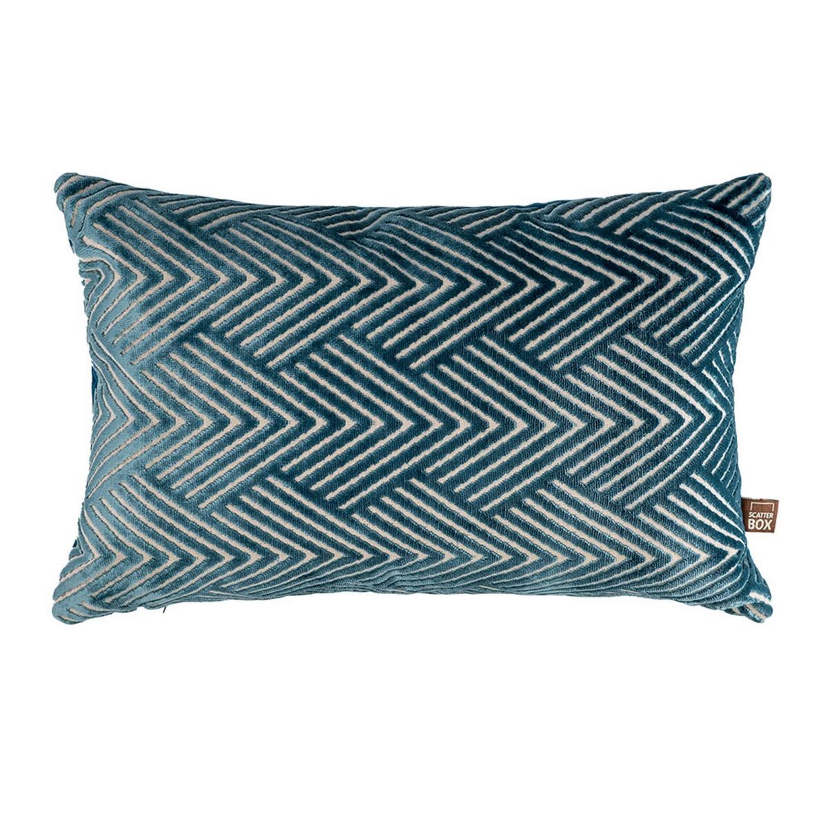 Vesper Geometric Bolster Cushion in Blue35x50cm – image 2