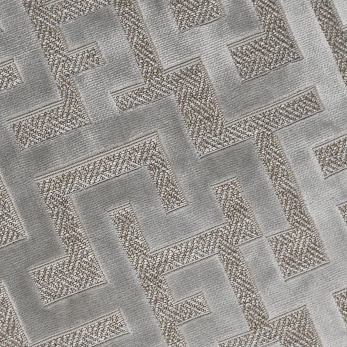 Maze Panelled Geometric Cushion in Silver Grey58x58cm – image 1