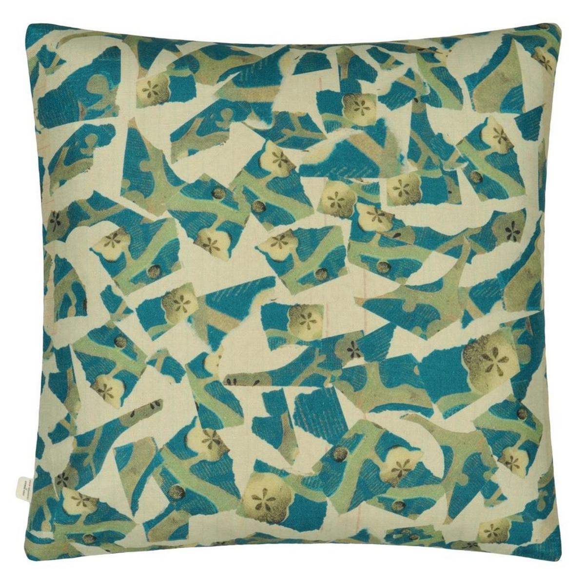 Tulips Floral Cushion in Cobalt Blue by John Derian – image 2