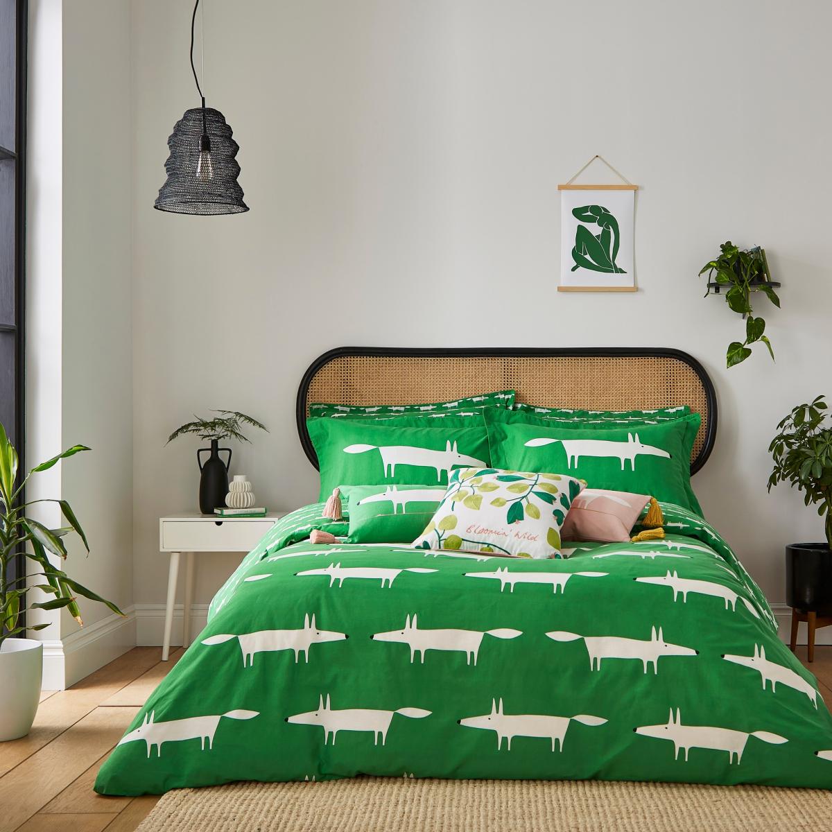 Mr Fox Tassel Cushion by Scion in Mint Leaf Green30x50cm – image 3
