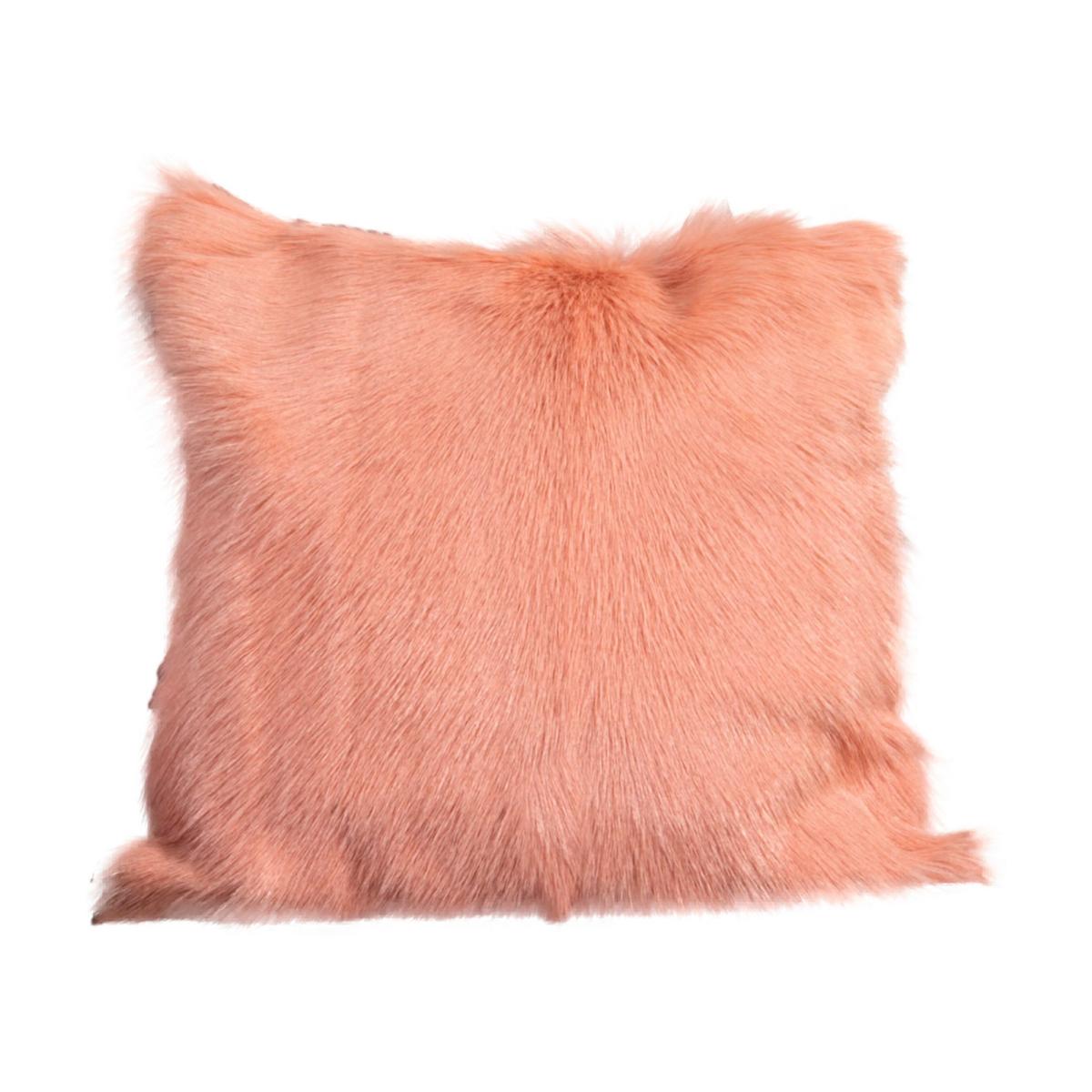 Florie Plain Goatskin Cushion in Pink45x45cm – image 2