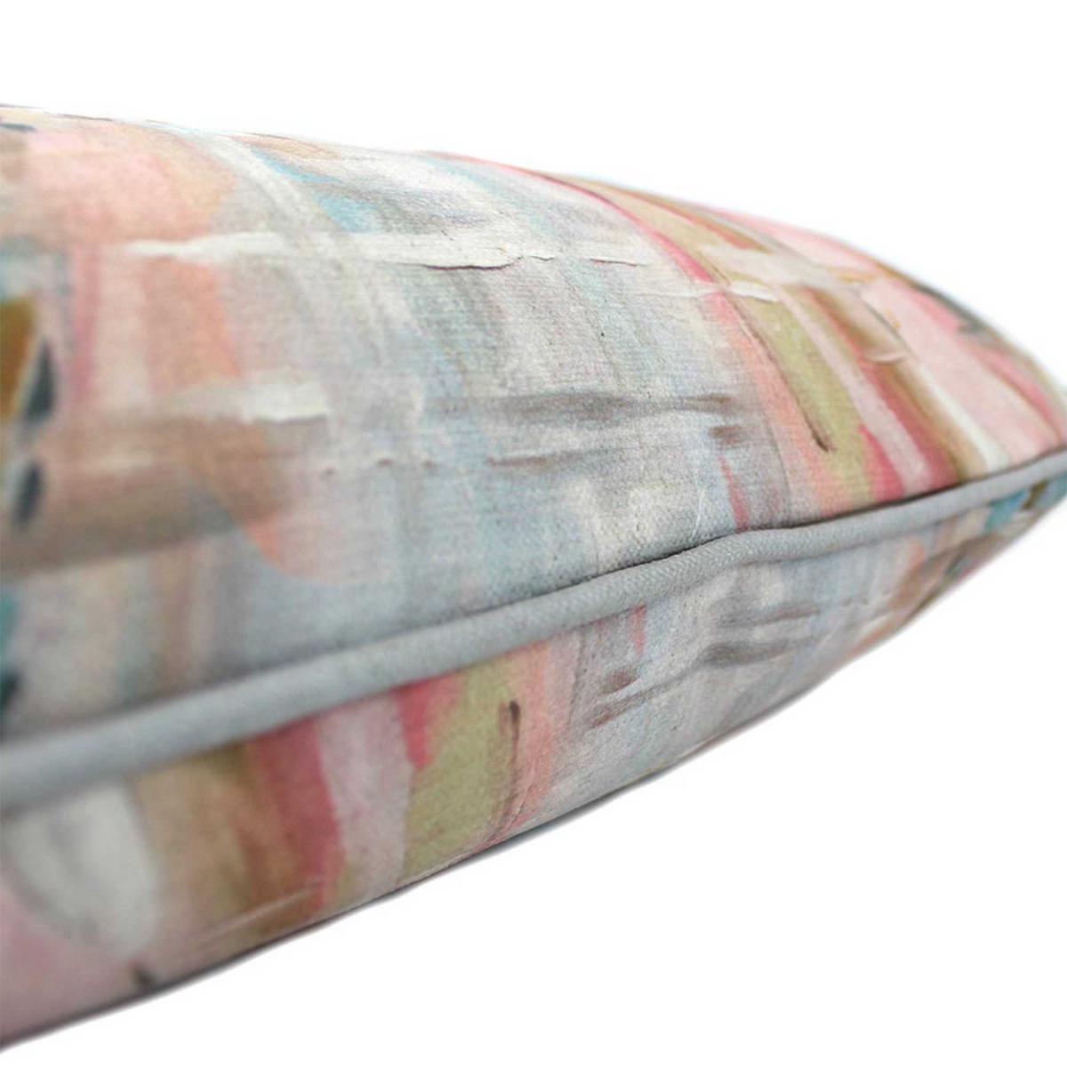 Latitude Painterly City Cushion in Pink and Blue – image 2