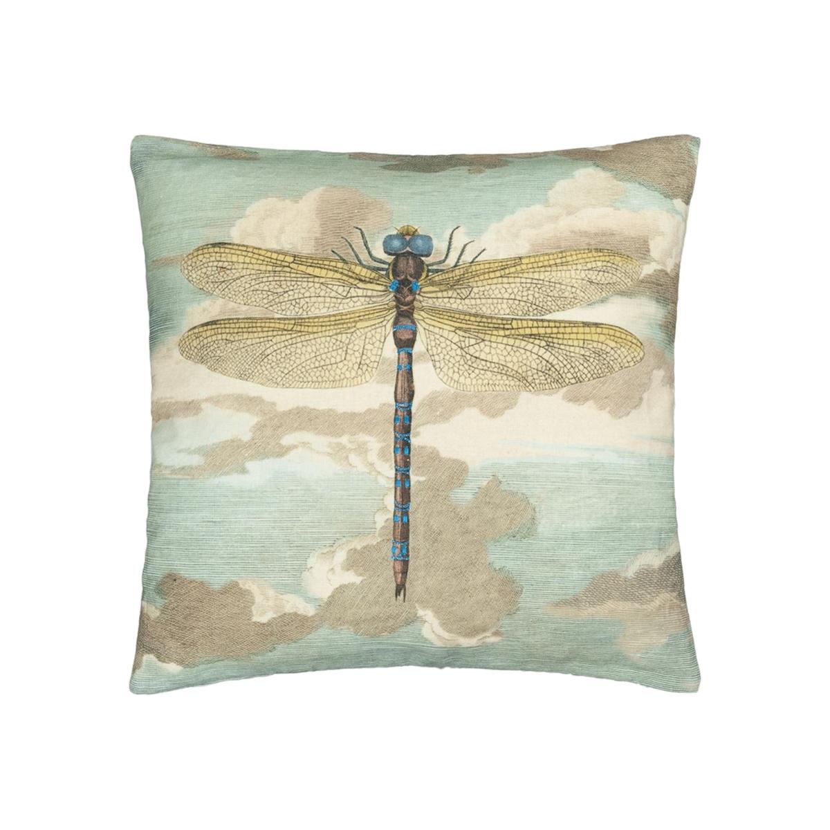Dragonfly Over Clouds Cushion in Sky Blue By John Derian – image 1