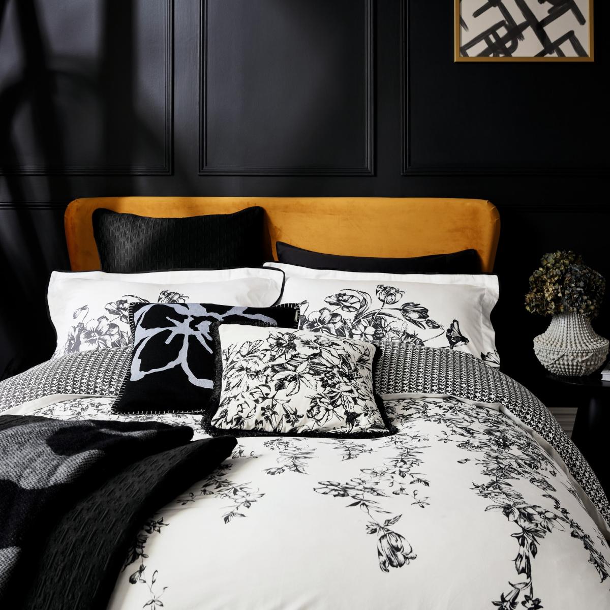 Elegance Floral Cushion by Ted Baker in Black45x45cm – image 2