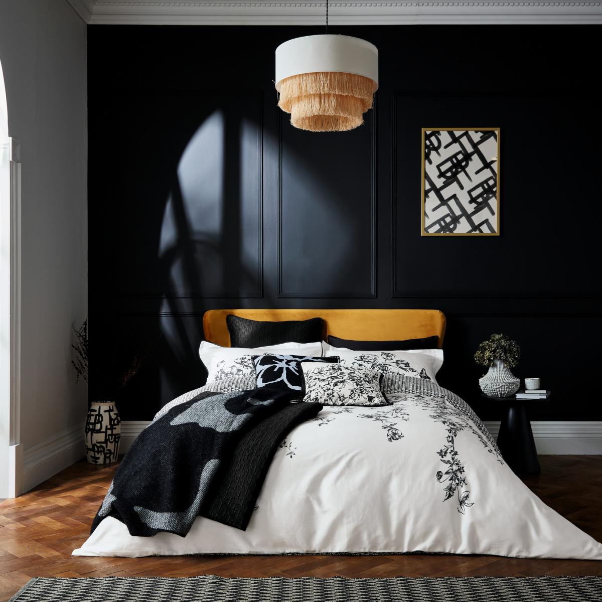 Elegance Floral Cushion by Ted Baker in Black45x45cm – image 3