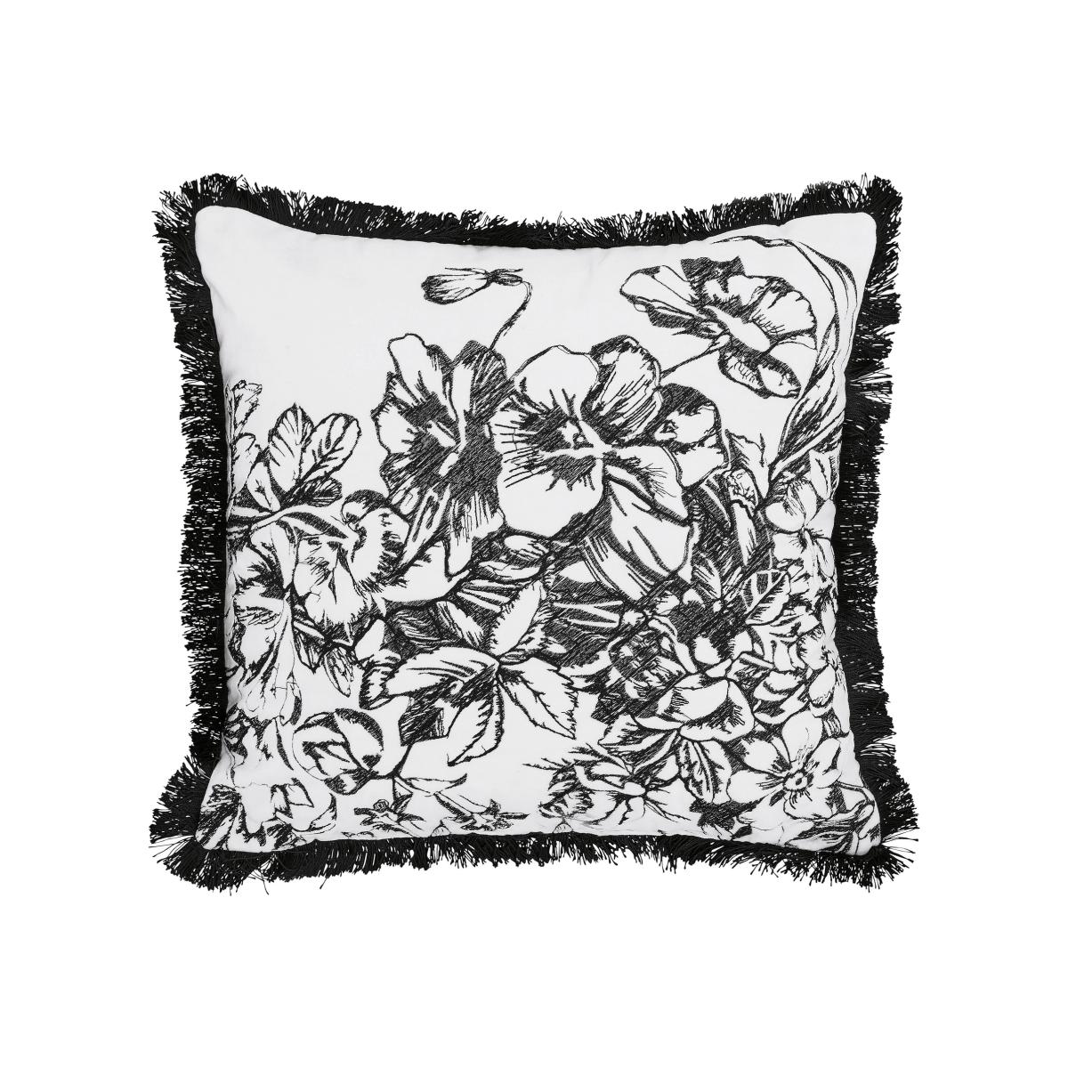 Elegance Floral Cushion by Ted Baker in Black45x45cm – image 1