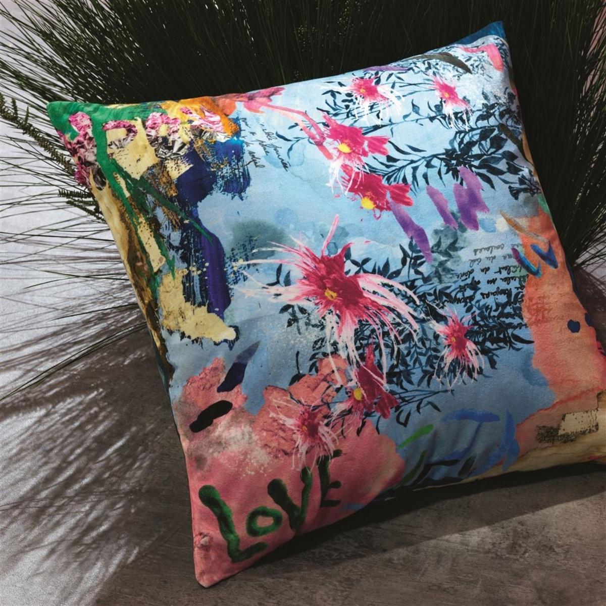 Christian Lacroix L herbier Floral Cushion in Ruisseau50x50cm – image 1