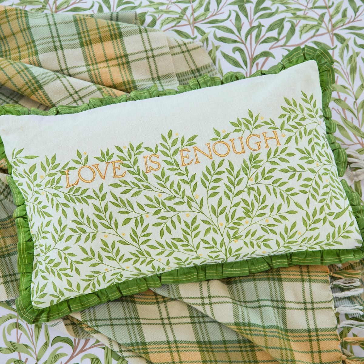 Lemon Tree Willow Bough Cushion by William Morris in Leaf Green50x30cm – image 2