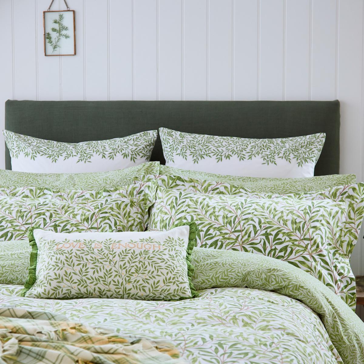 Lemon Tree Willow Bough Cushion by William Morris in Leaf Green50x30cm – image 3