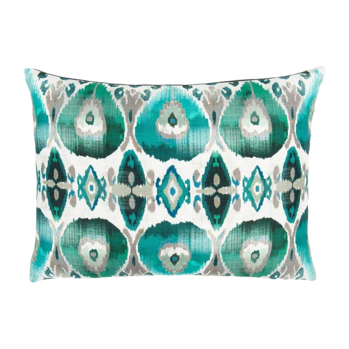 Cuzco Abstract Cushion by William Yeoward in Jade Blue – image 1