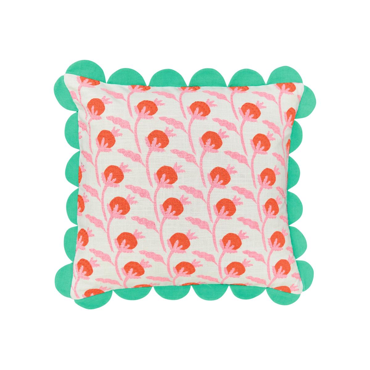 Daylesford Check Floral Cushion by Joules in Multi 45x45cm – image 1