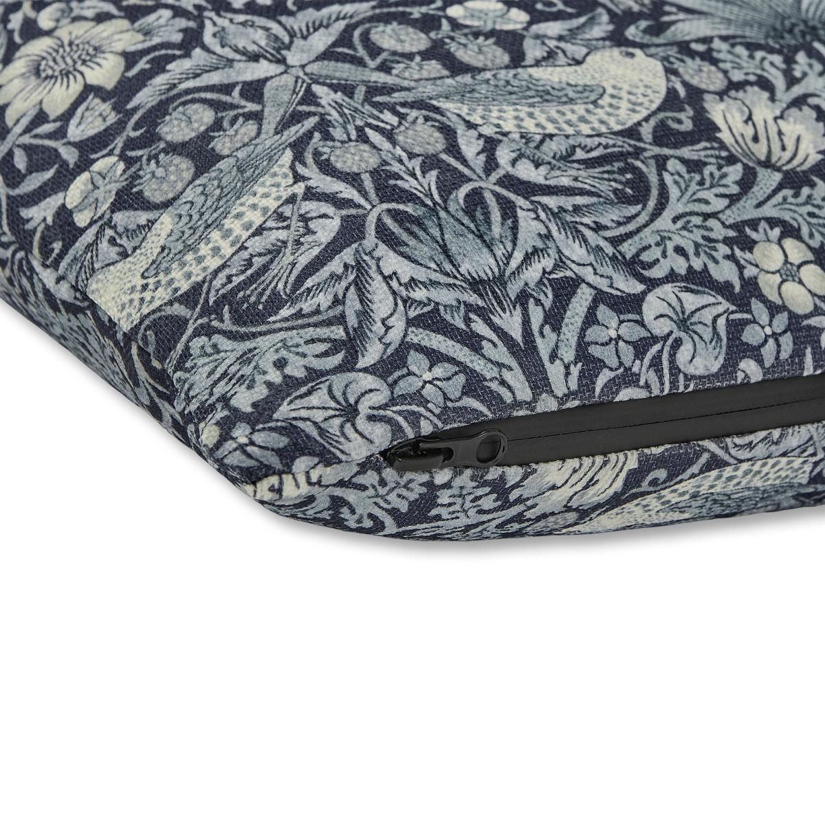 Strawberry Thief Indoor Outdoor Cushion 627728 by Morris & Co in Inky Fingers – image 2