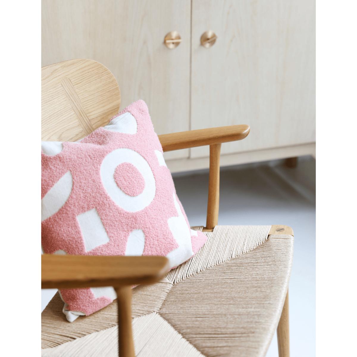 Dusky Pink Abstract Cushion – image 2