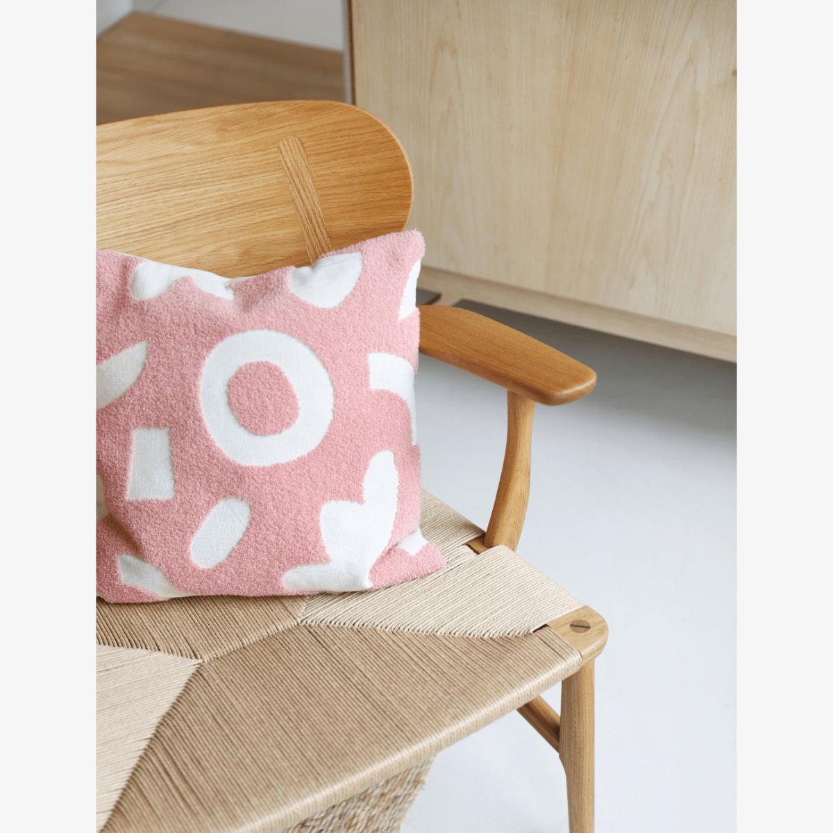 Dusky Pink Abstract Cushion – image 1
