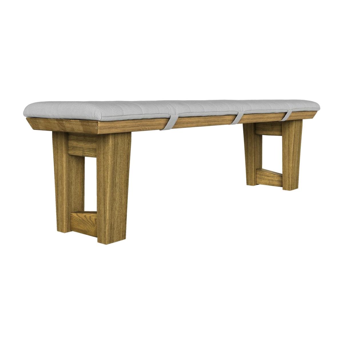 Aspen Large Bench Dining Cushion in Skyfall Cotton Matt Velvet