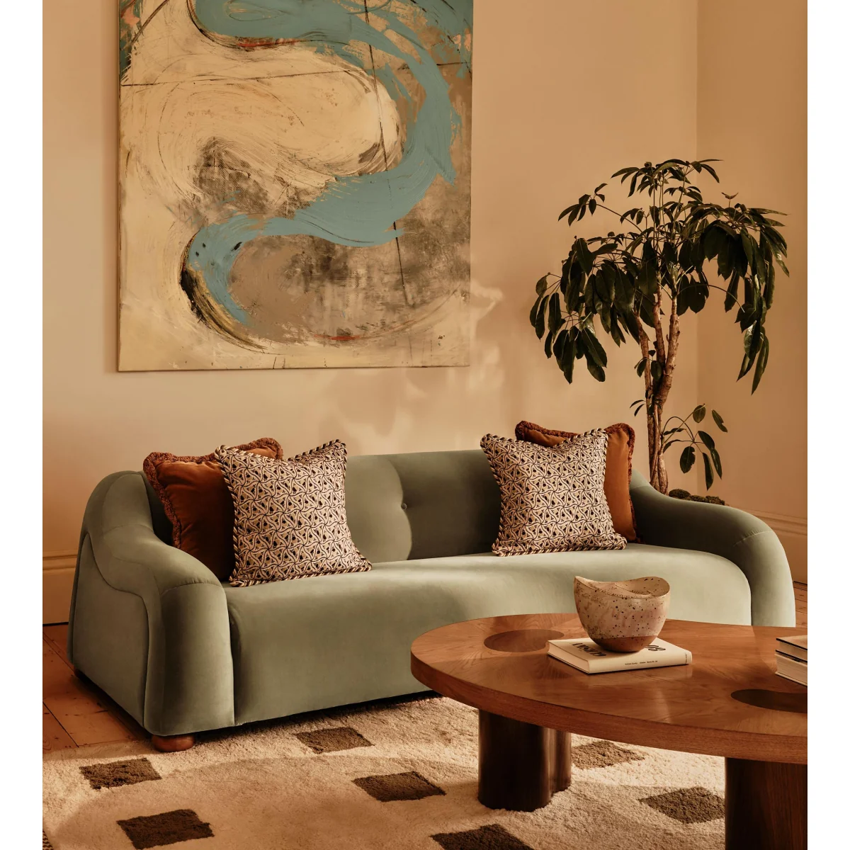 Margeaux Square Cushion, Cinnamon – image 2