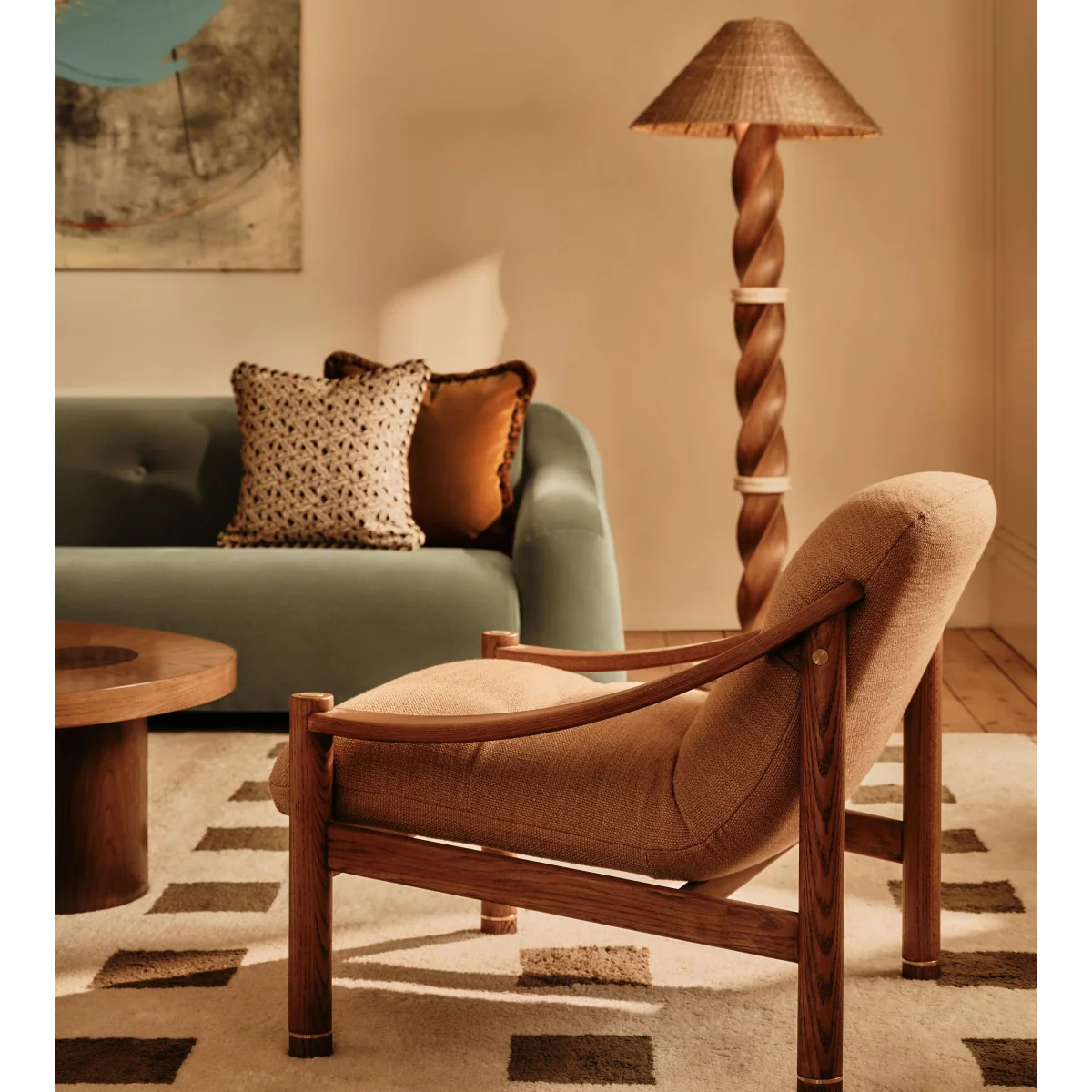 Margeaux Square Cushion, Cinnamon – image 3