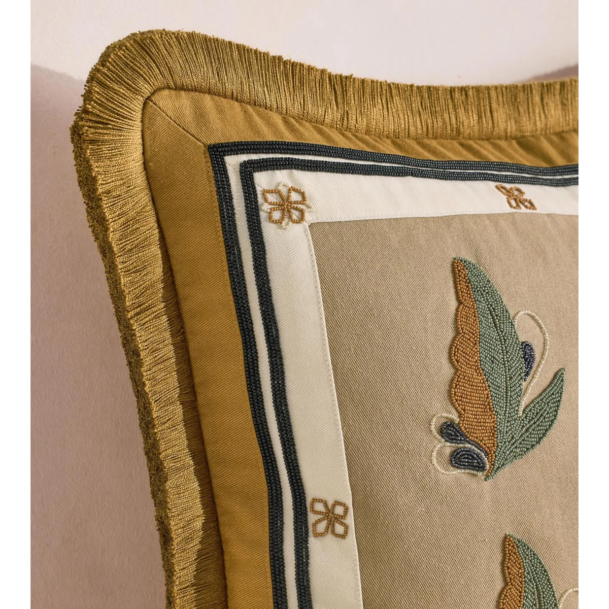 Arthur Square Cushion, Ochre – image 6