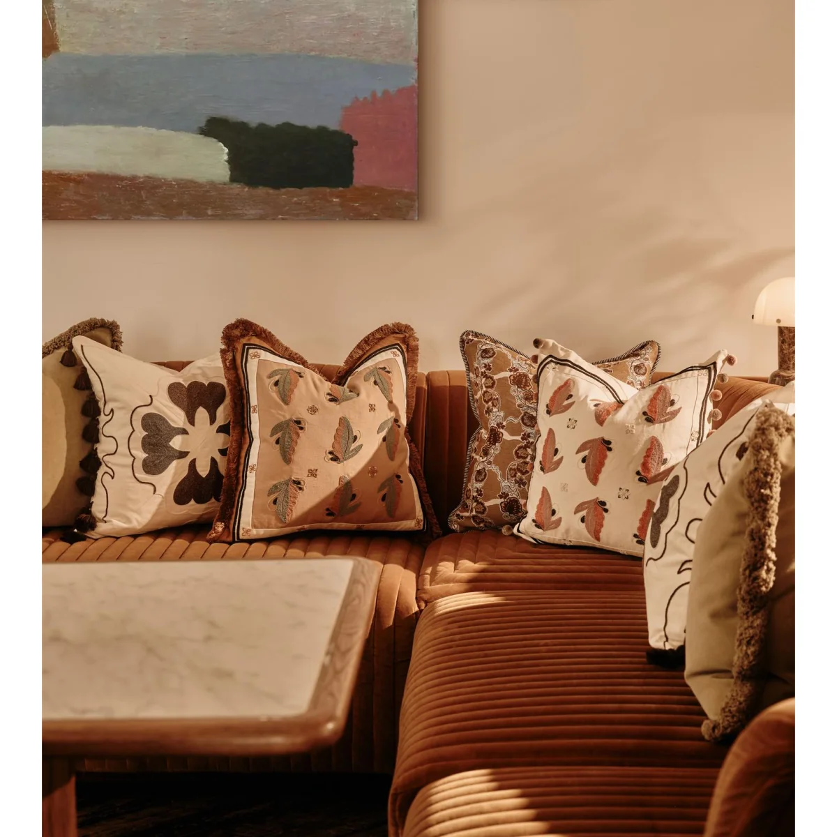 Arthur Square Cushion, Cream – image 3