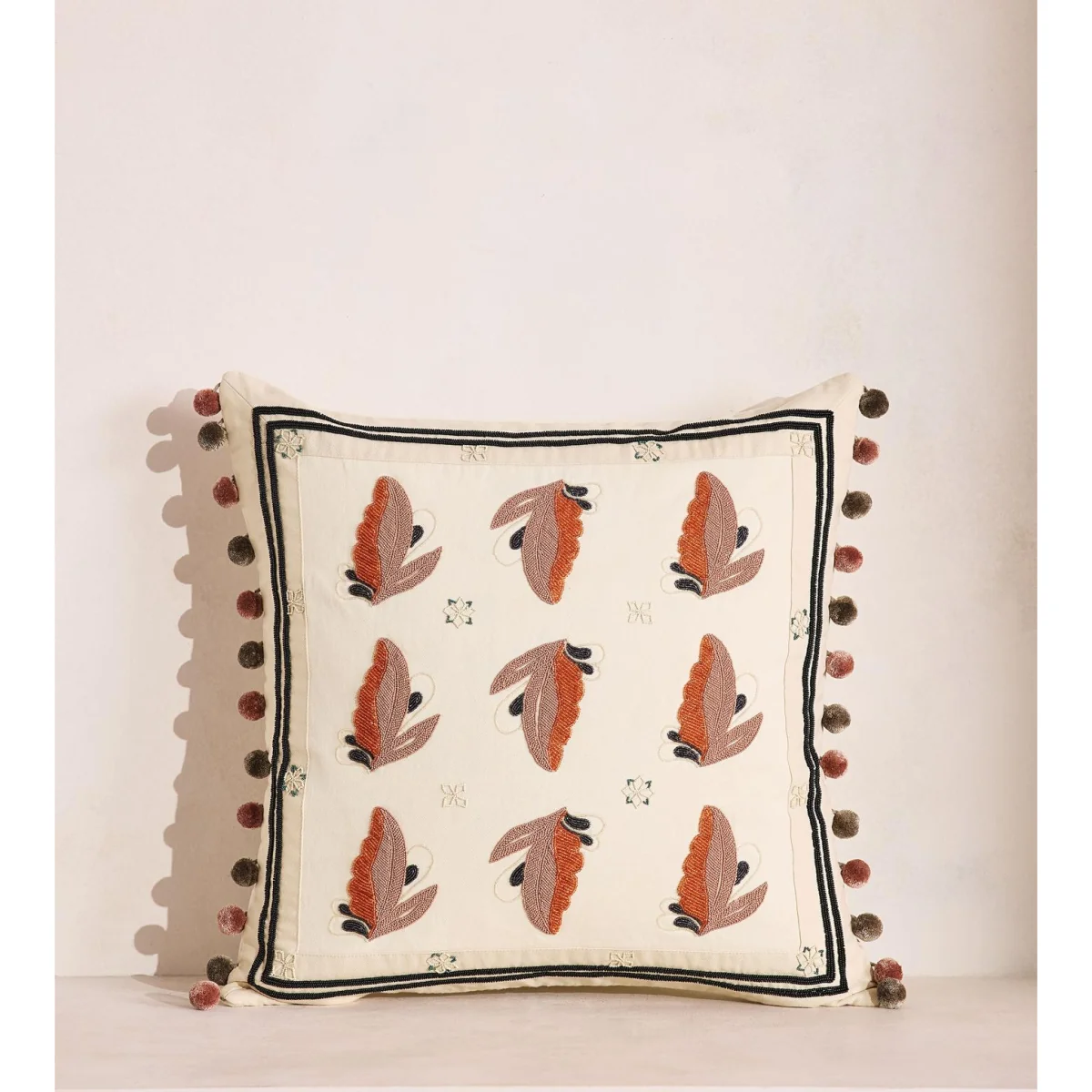 Arthur Square Cushion, Cream – image 4