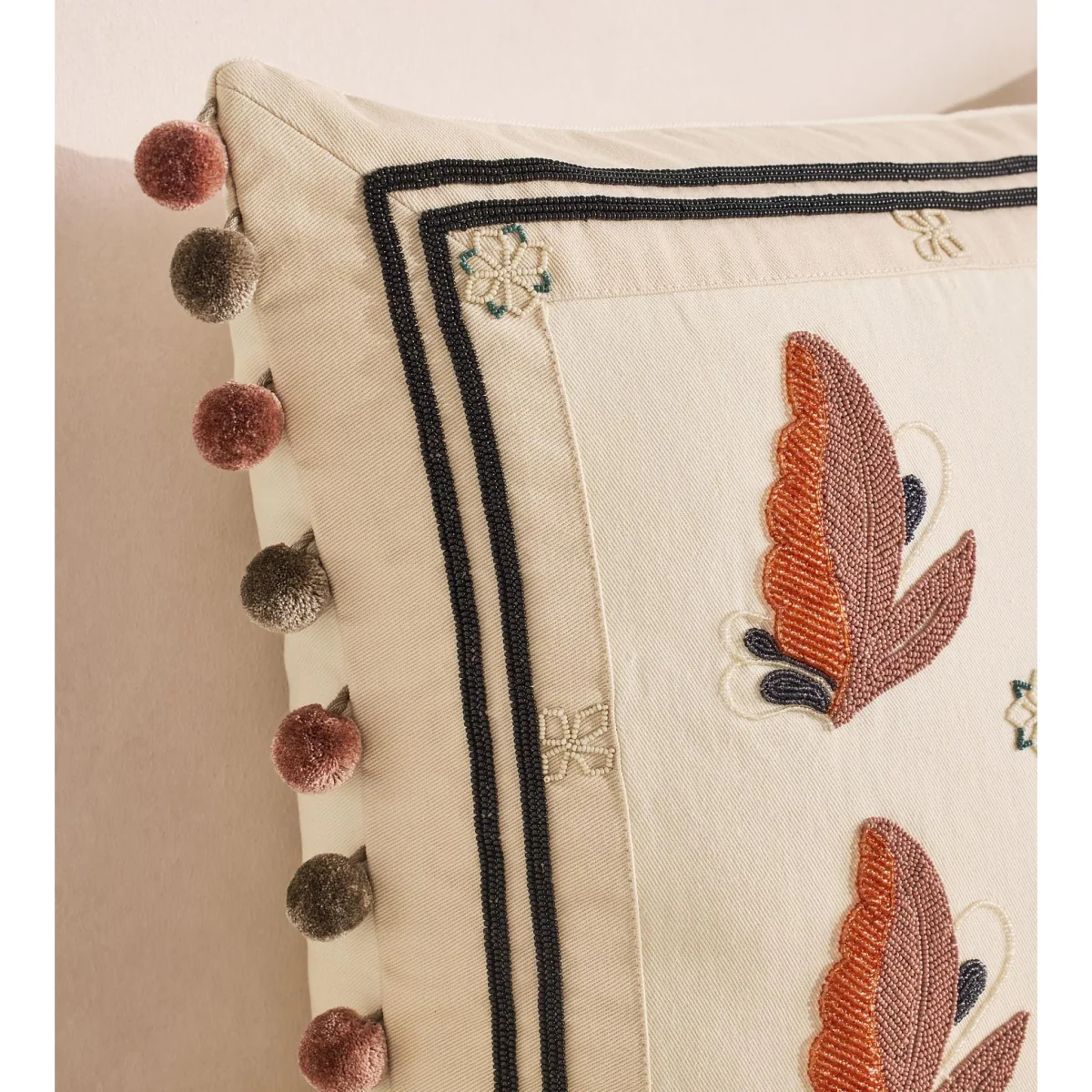 Arthur Square Cushion, Cream – image 6