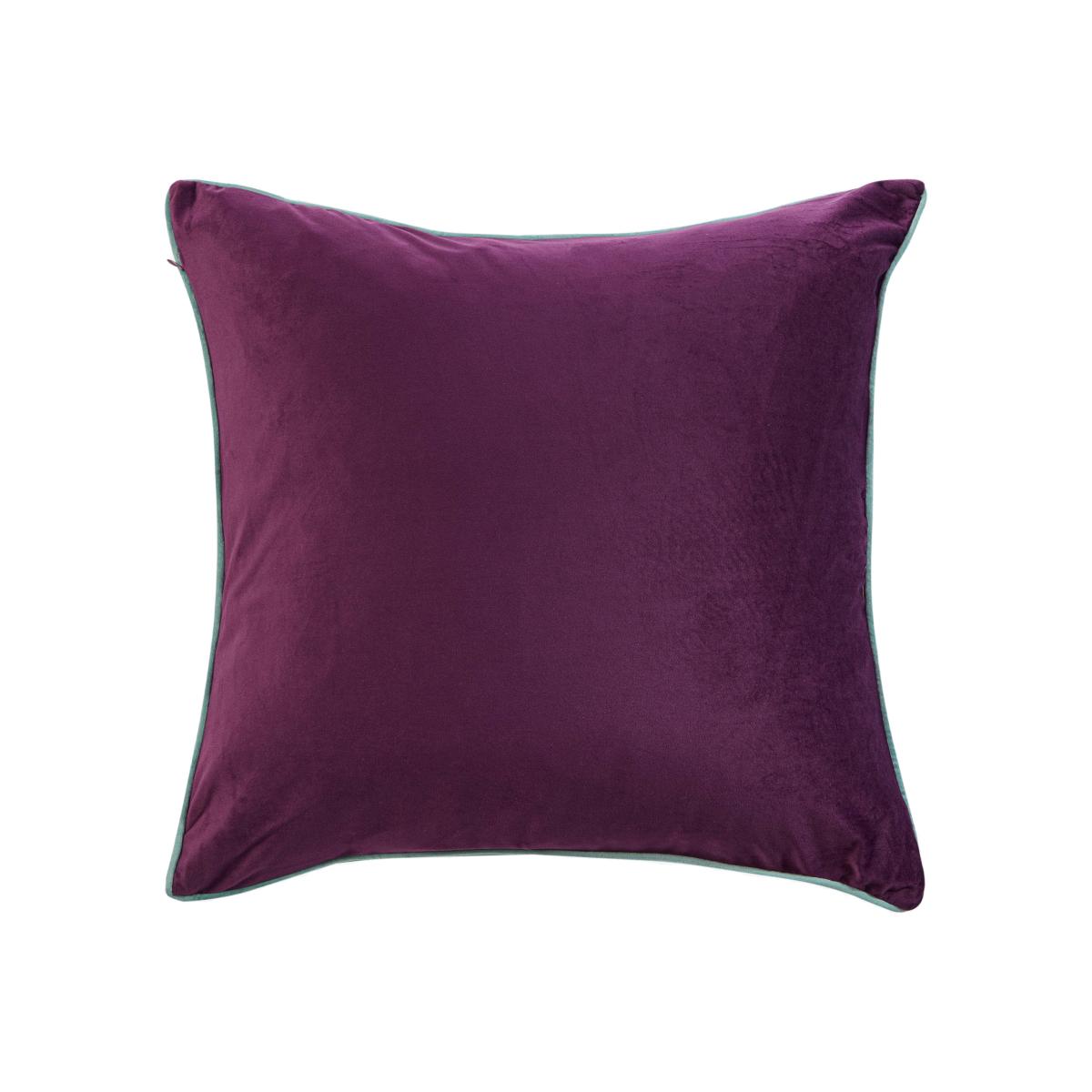 Serica Velvet Cushion, Purple, 56x56 cm – image 1