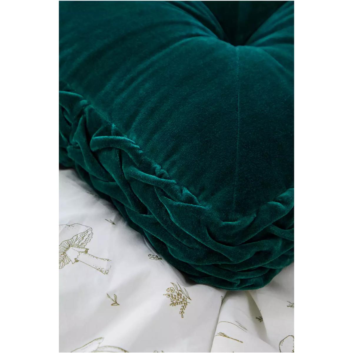 Emerald Abby Pintuck Cushion - Green ALL at Urban Outfitters – image 5