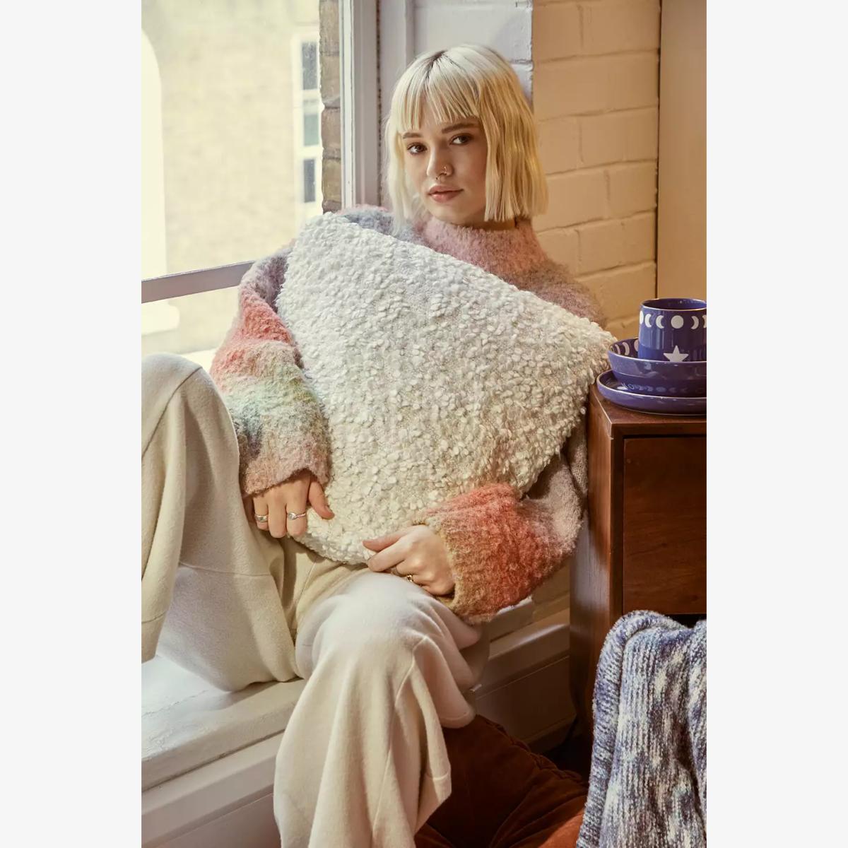 Urban Outfitters Ecru Boucle Cushion - Ivory ALL – image 1