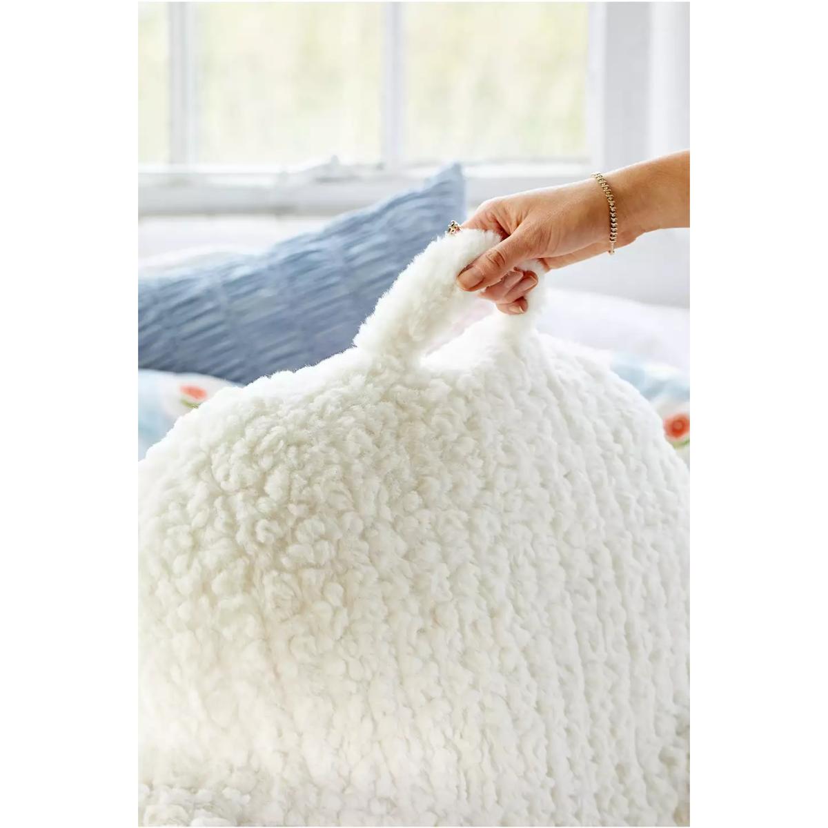 Ivory Fluffy Boo Cushion - Ivory ALL at Urban Outfitters – image 3