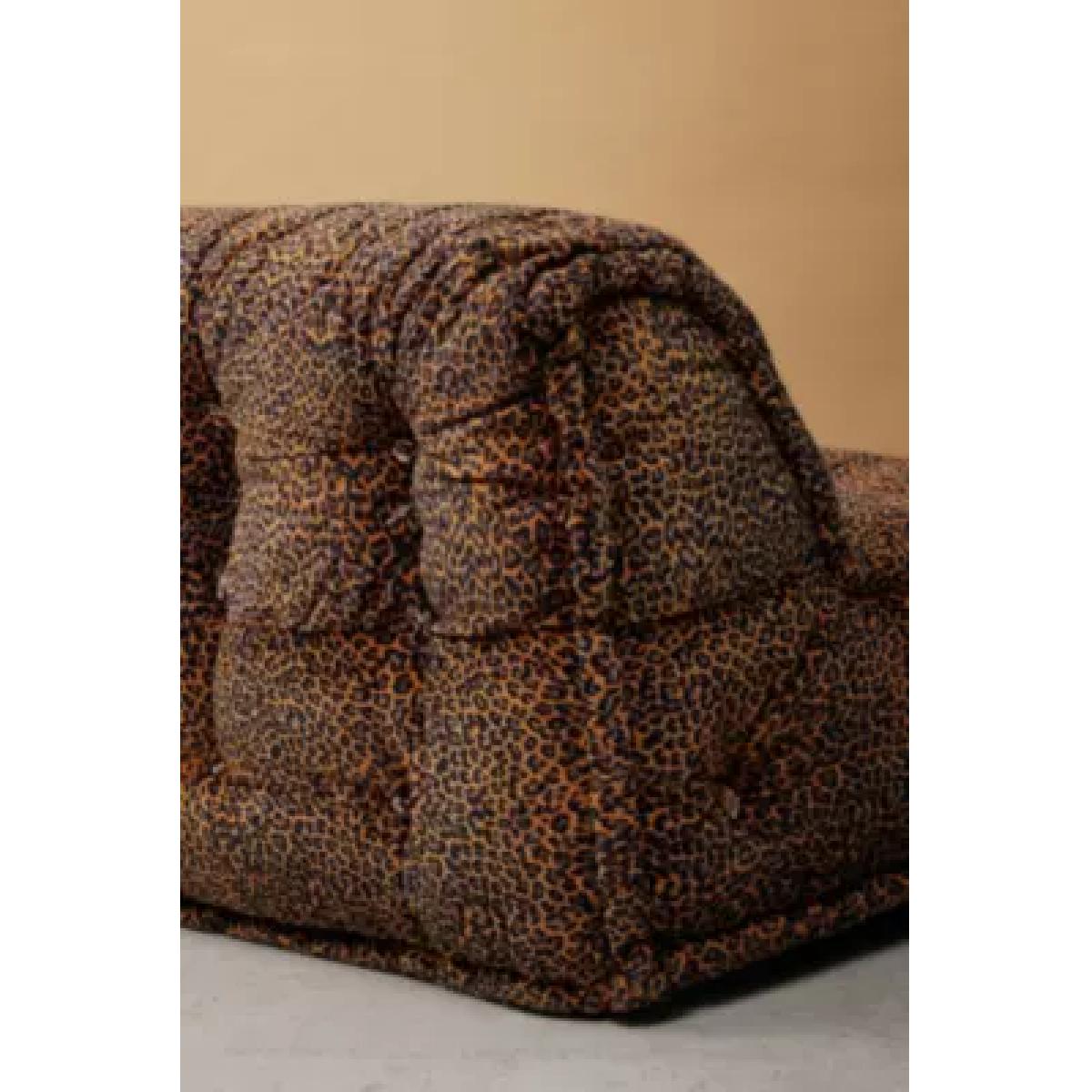 Reema Leopard Print Velvet Two-Seater Floor Cushion - Brown 101.5cmcm x 101.5cm x 61cm at Urban Outfitters – image 9