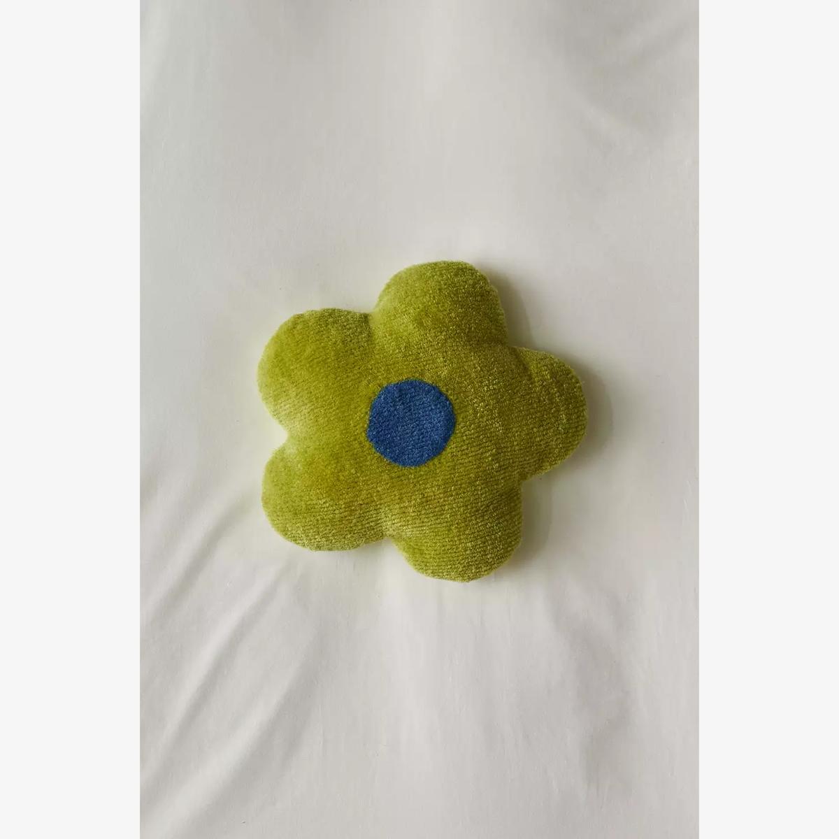 Green Tufted Flower Throw Cushion - Green ALL at Urban Outfitters – image 1