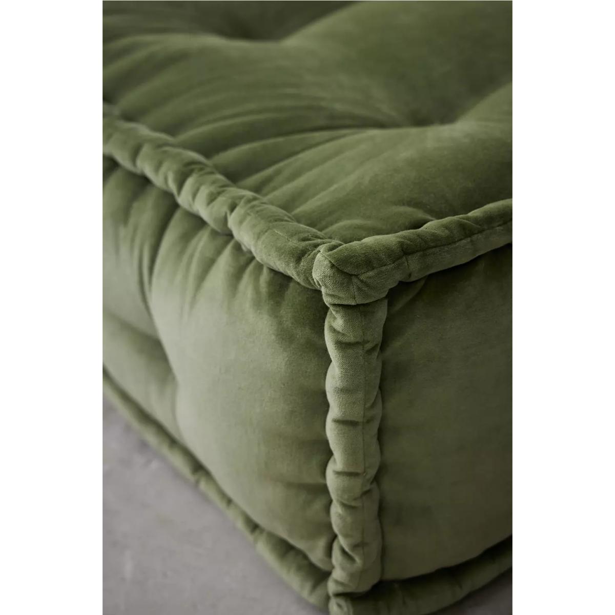 Urban Outfitters Reema Sage Velvet Two-Seater Floor Cushion - Green 40cm x 100cm x 100cm – image 4