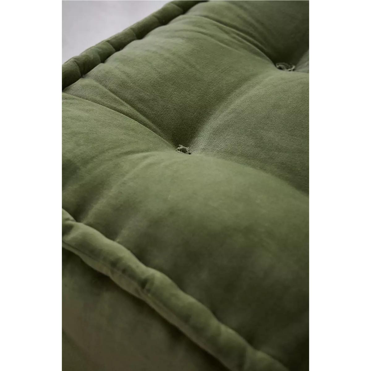 Urban Outfitters Reema Sage Velvet Two-Seater Floor Cushion - Green 40cm x 100cm x 100cm – image 6