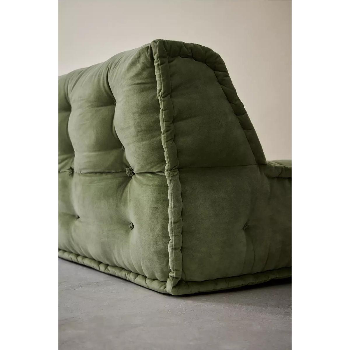 Urban Outfitters Reema Sage Velvet Two-Seater Floor Cushion - Green 40cm x 100cm x 100cm – image 7
