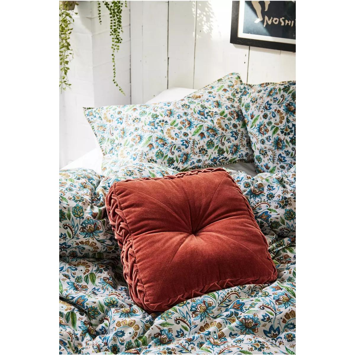 Rust Abby Pintuck Cushion - Rust ALL at Urban Outfitters – image 3